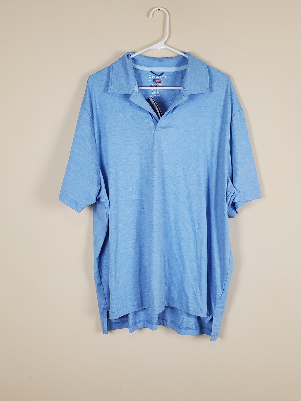 Chaps Everday Performance Light Blue Polo Shirt Size XXL